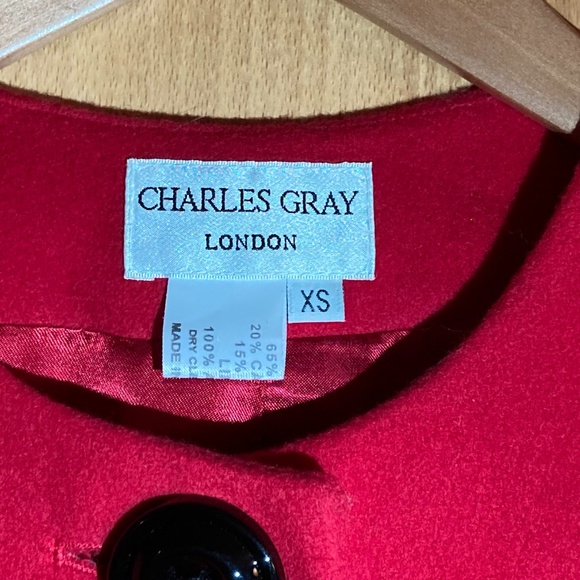 Charles Gray Wool Cashmere Blend Coat - Picture 4 of 5